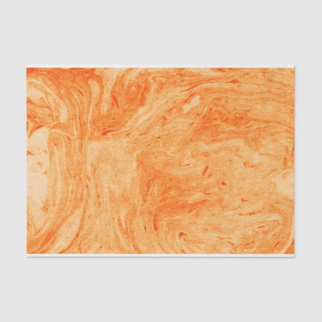 Papier Mousseline Motif en marbre orange (Recto)