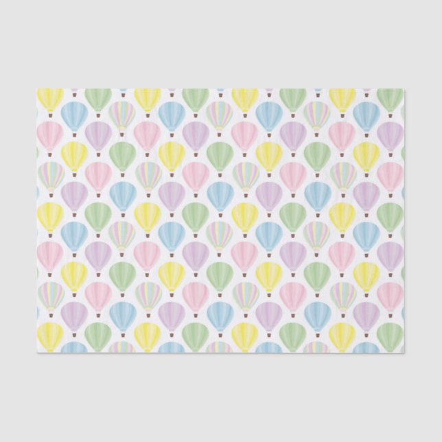 Papier Mousseline Motif en pastel chaud de ballon à air (Recto)
