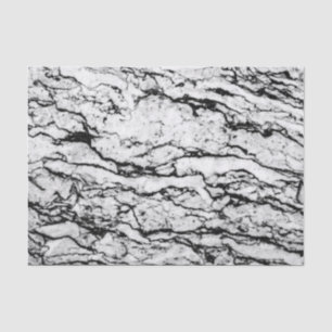 Papier Mousseline Motif en pierre de marbre complexe noir et blanc