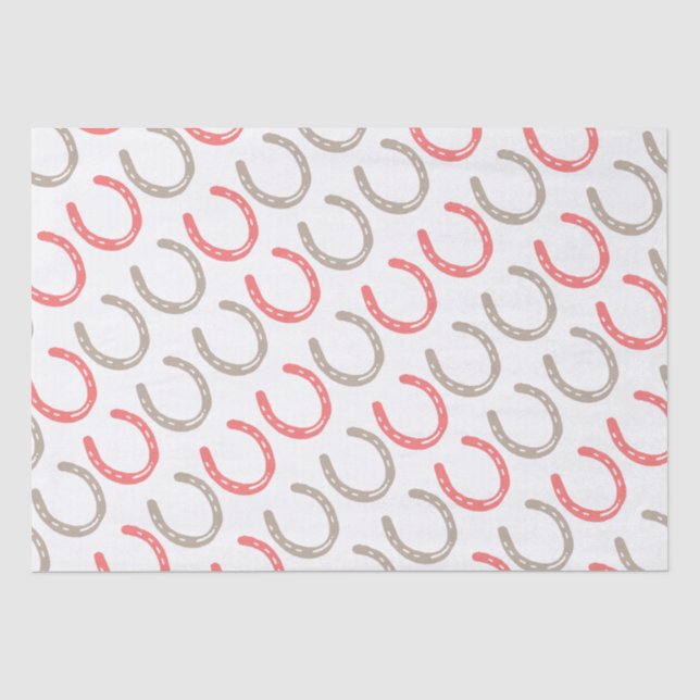 Papier Mousseline Motif équestre à thème de chaussures de cheval (Recto)