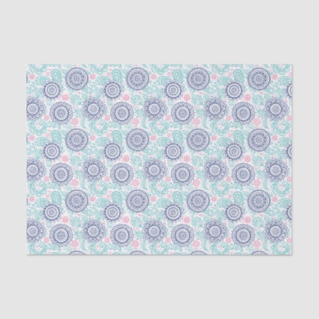Papier Mousseline Motif ethnique de Paisley (Recto)