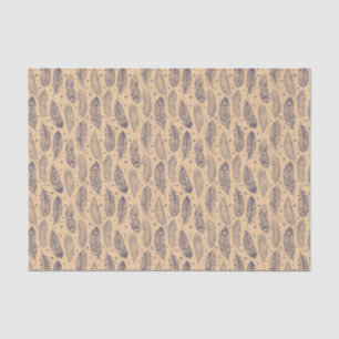 Papier Mousseline Motif ethnique d'ensemble de plume