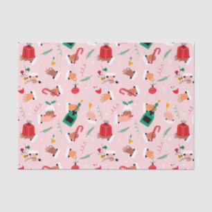Papier Mousseline Motif Festif des Mains de Vacances
