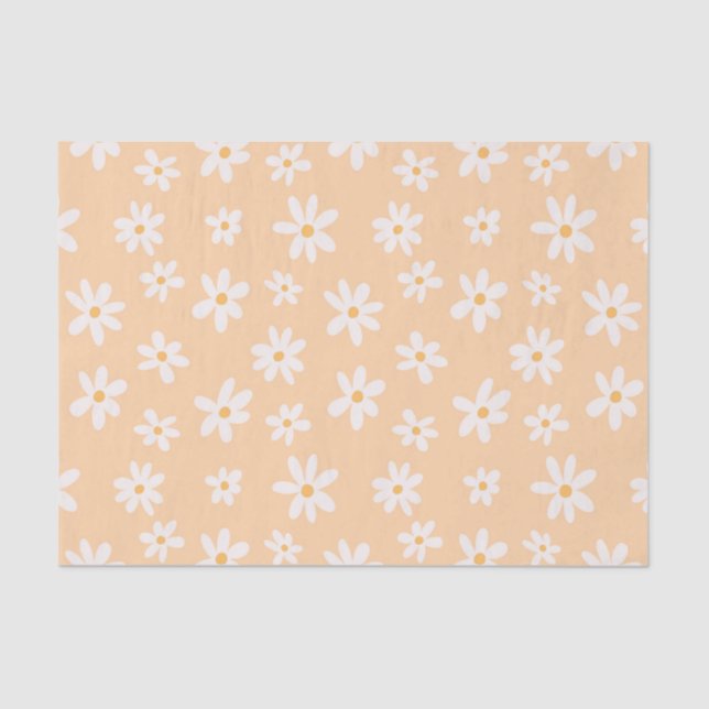 Papier Mousseline Motif Fleur Cute Daisy (Recto)