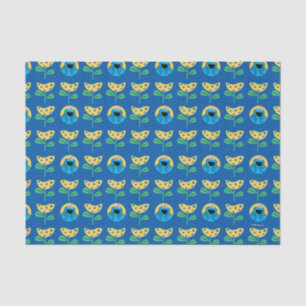 Papier Mousseline Motif Fleur de Cookie Monster