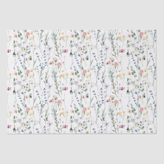 Papier Mousseline Motif fleur sauvage (Recto)