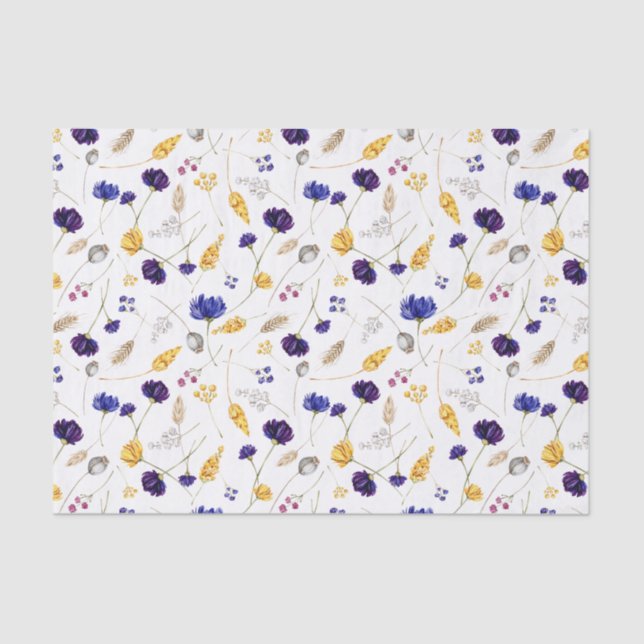 Papier Mousseline Motif Fleur sauvage (Recto)