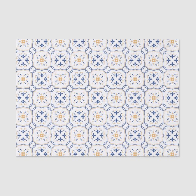 Papier Mousseline Motif floral (Recto)