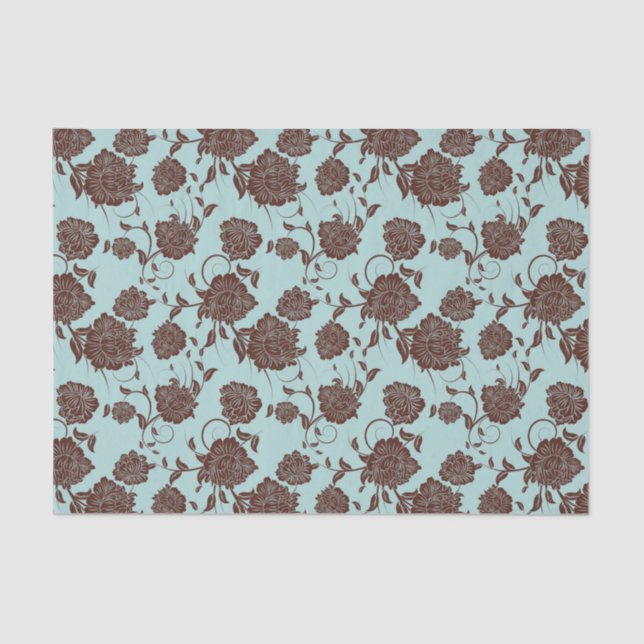 Papier Mousseline Motif floral 13 (Recto)