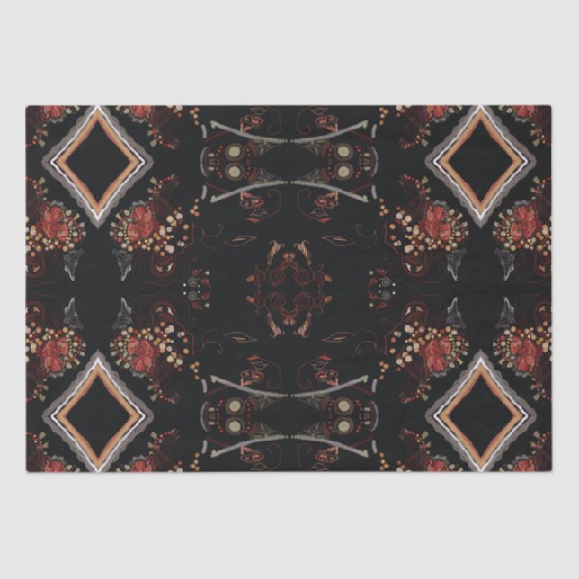 Papier Mousseline Motif floral 2 de collage d'art déco de Decoupage (Recto)