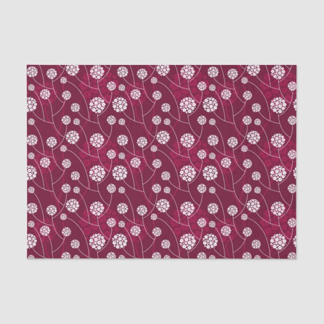 Papier Mousseline Motif floral abstrait (Recto)