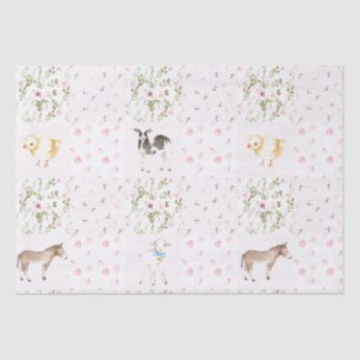 Papier Mousseline Motif floral de crèche d'édredon d'animaux de