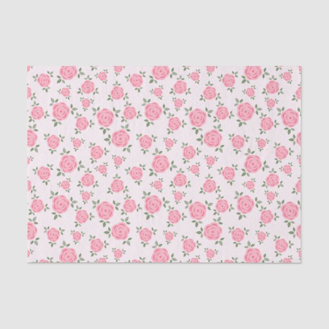 Papier Mousseline Motif Floral doux (Recto)