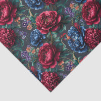 Motif floral moderne aux tons de bijoux