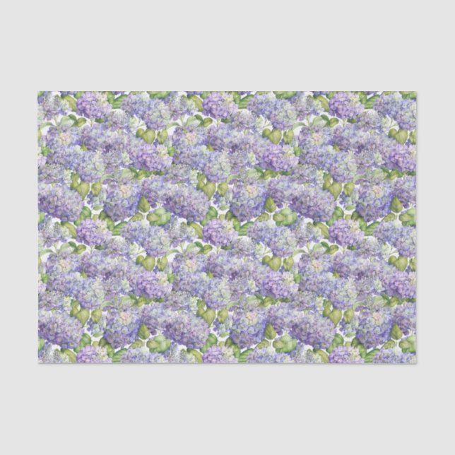 Papier Mousseline Motif floral Vintage d'Hydrangea (Recto)