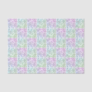 Papier Mousseline Motif géométrique Abstrait   Carrelé et filtré  