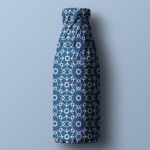 Papier Mousseline Motif Géométrique Blanc Et Bleu Moderne