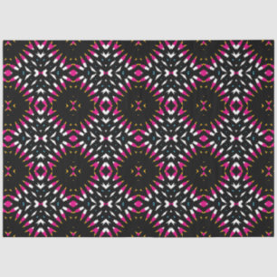 Papier Mousseline Motif géométrique Cool noir et magenta