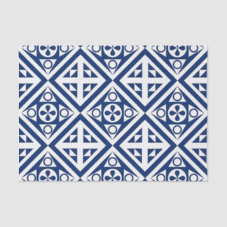 Papier Mousseline Motif géométrique de bloc bleu foncé