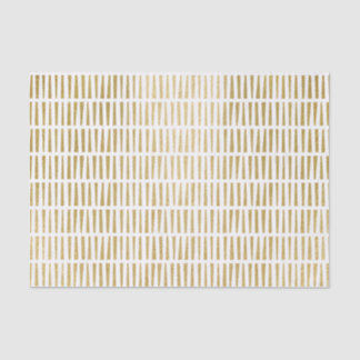 Papier Mousseline Motif géométrique de feuille d'or de Faux