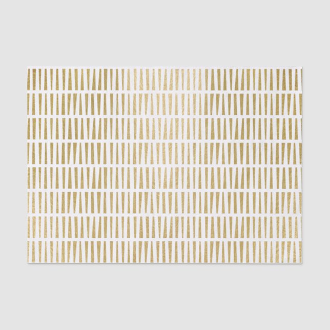 Papier Mousseline Motif géométrique de feuille d'or de Faux (Recto)