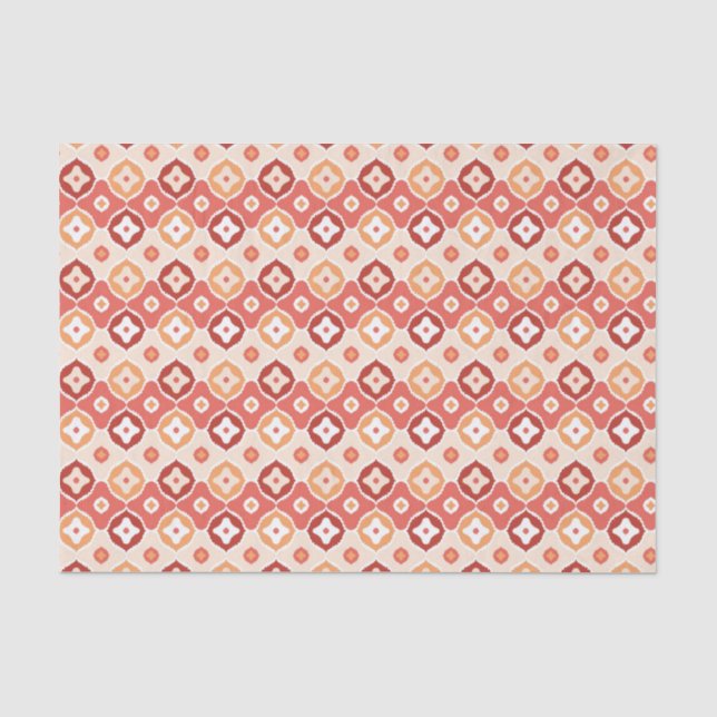 Papier Mousseline motif géométrique de l'ikat d'or (Recto)