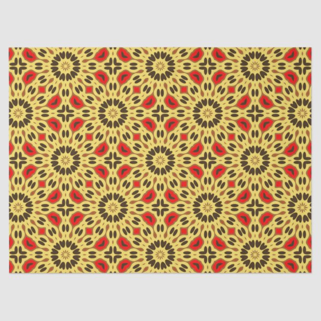 Papier Mousseline Motif géométrique en mosaïque orientale élégant (Recto)