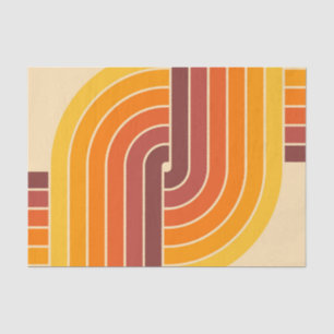 Papier Mousseline motif géométrique les années 70 style Vintage rétr