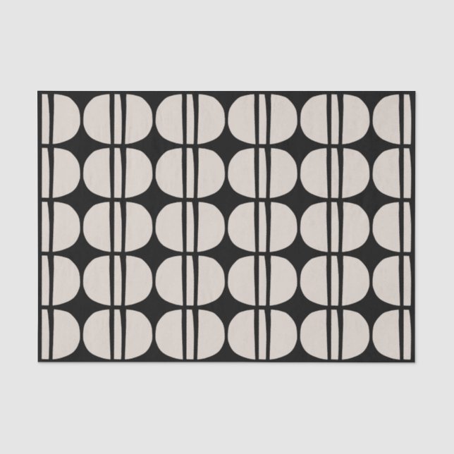 Papier Mousseline Motif géométrique moderne du milieu du siècle (Recto)