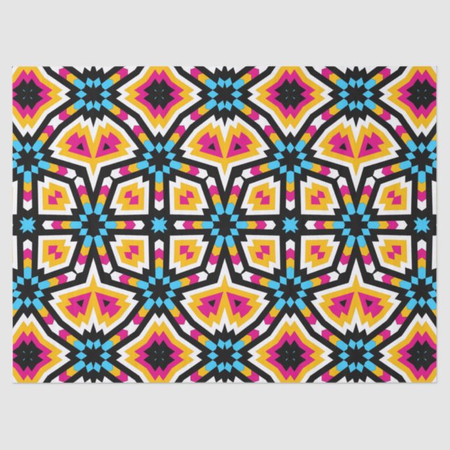 Papier Mousseline Motif géométrique multicouleur mignon tendance (Recto)
