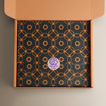 Motif Géométrique Noir Et Orange Moderne