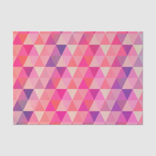 Papier Mousseline Motif géométrique pourpre rose Girly