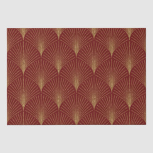 Papier Mousseline Motif Gold art-déco sur emballage arrière - plan r