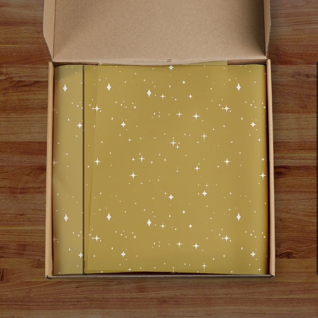 Papier Mousseline Motif Golden Brown Star (Créateur téléchargé)