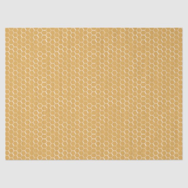 Papier Mousseline Motif Golden Honeypeb (Recto)