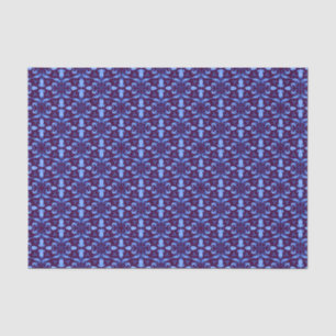 Papier Mousseline Motif graphique à fleur de tulipe bleue