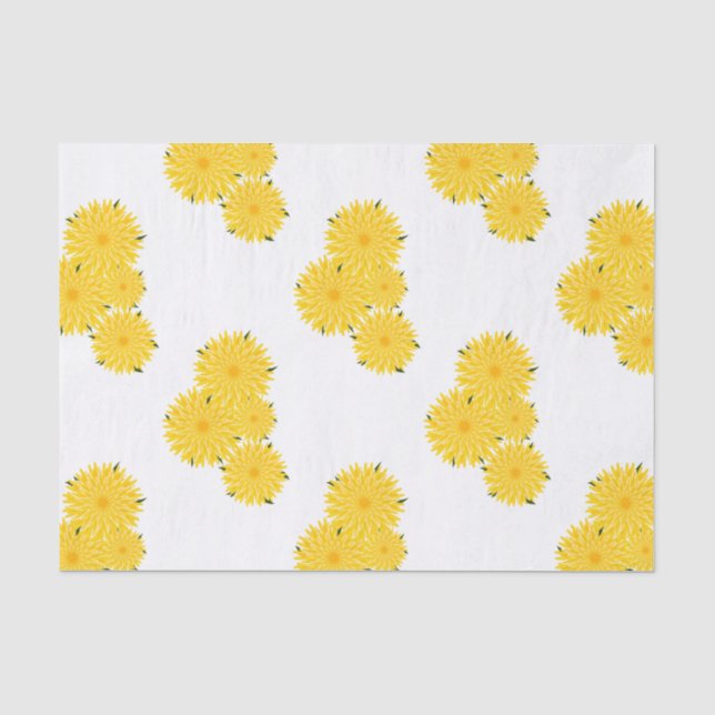 Papier Mousseline Motif graphique Dandelion bunch (Recto)