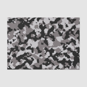 Papier Mousseline Motif gris militaire de camouflage