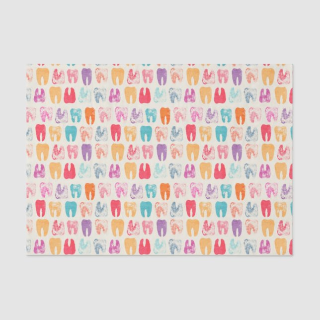 Papier Mousseline Motif grunge de dent (Recto)