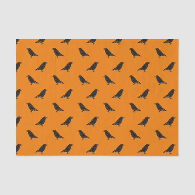 Papier Mousseline Motif Halloween Raven (Recto)