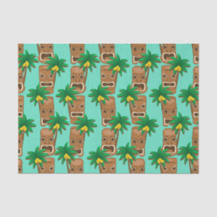 Papier Mousseline Motif hawaïen de répétition de Tiki