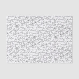 Papier Mousseline Motif heureux de dents