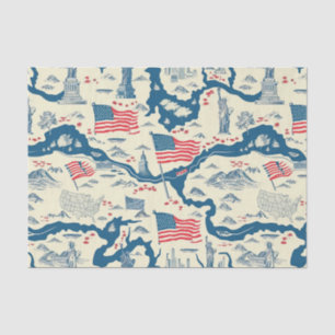 Papier Mousseline Motif historique vintage-américain (4)