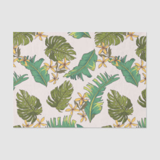 Papier Mousseline Motif illustré de feuille de jungle