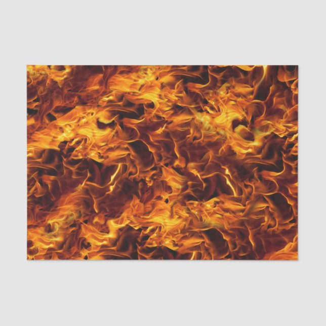Papier Mousseline Motif incendie et flamme (Recto)