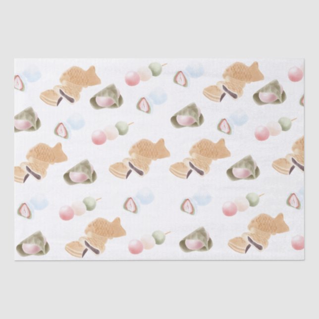 Papier Mousseline Motif japonais Wagashi (Recto)