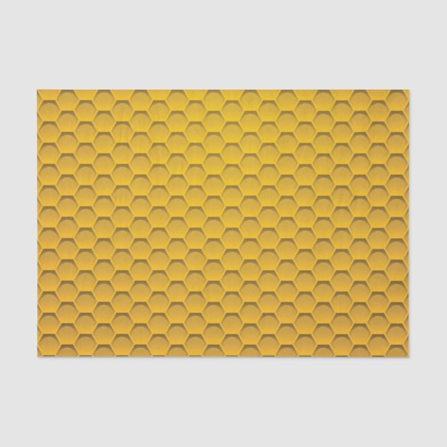 Papier Mousseline Motif jaune de nid d'abeilles (Recto)