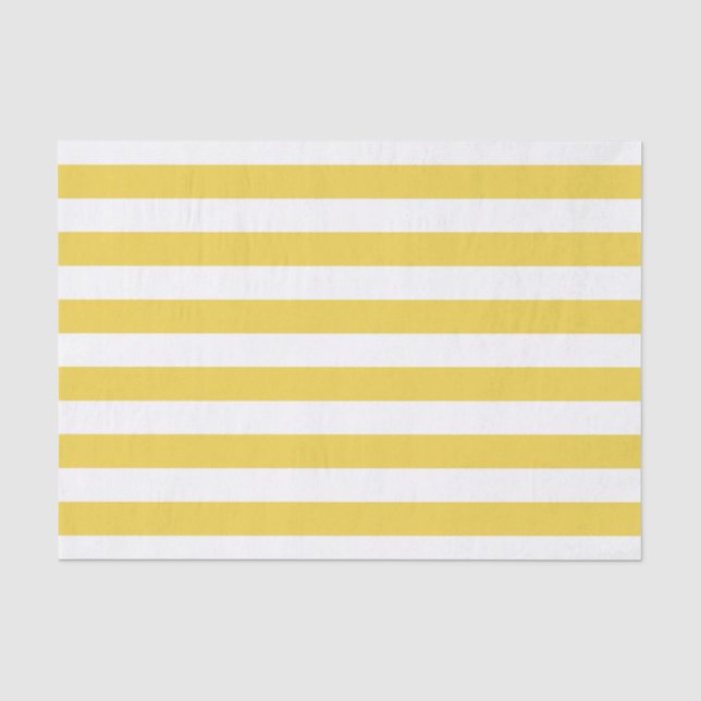 Papier Mousseline Motif jaune et blanc de rayure (Recto)