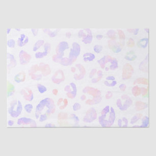 Papier Mousseline Motif léopard de métal blanc
