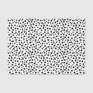 Papier Mousseline Motif local Dalmatien noir et blanc moderne
